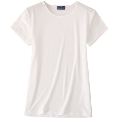 纯色亲肤舒适修身短袖T恤