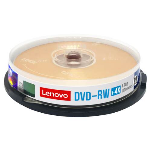 联想档案级可擦写dvd光盘DVD-RW可反复多次重复刻录4.7G空白刻录盘dvd可重写光盘空白dvd光盘台产10片桶装