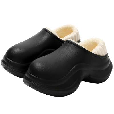 小个子厚底增高棉拖鞋女冬季外穿