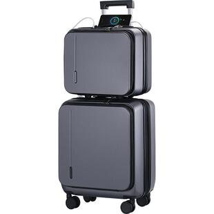 翻译官子母箱前开侧开深仓行李箱大容出差旅游男女耐用