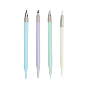 雕刻笔刀手工雕刻手帐橡皮章剪纸专用彩色刀柄金属雕刻刀刀片