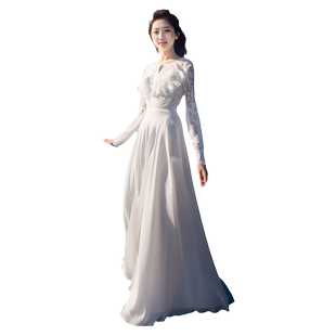 白色连衣裙女法式仙女气质长裙子旅游穿搭沙漠拍照海边度假沙滩裙