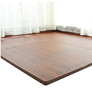 环保味泡沫地垫隔音仿木纹拼图垫子可剪裁加厚拼接地面毯铺满卧室