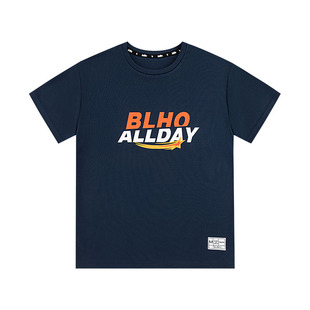 BALLHO 运动速干短袖宽松透气篮球背心圆领排汗T恤男子美式投篮服