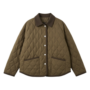 大码女装秋冬装衬衫棉服女2025新款200斤胖妹妹轻薄棉衣休闲外套