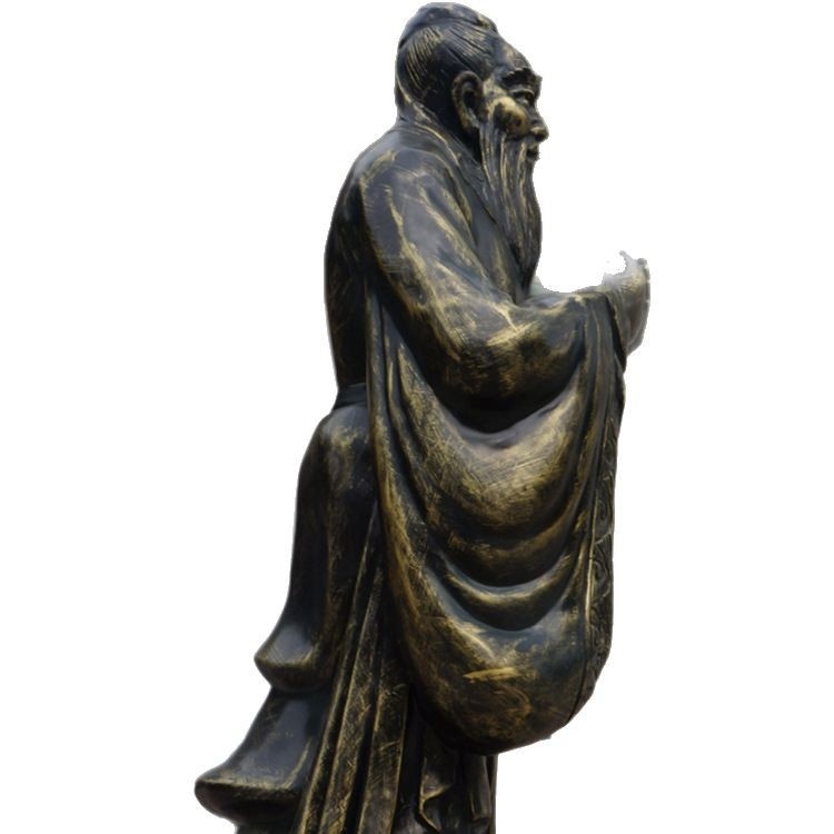 玻璃钢孔子像创意雕像历史人物户外艺术品仿校园铜雕摆件文化广场