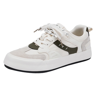 热风男鞋2025年秋季新款男士百搭小白鞋厚底板鞋通勤休闲鞋子男款