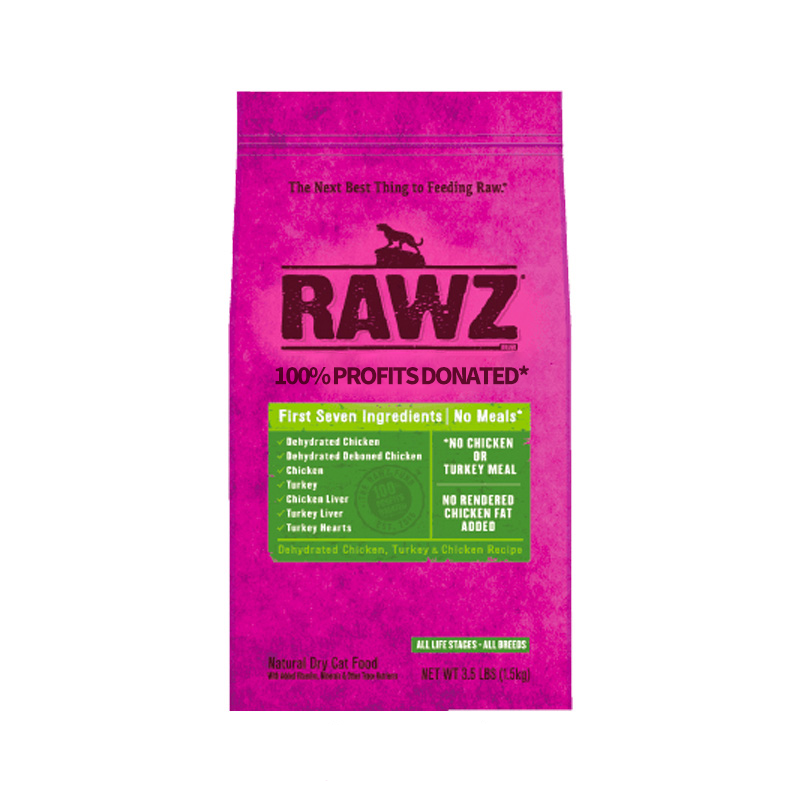 【百亿补贴】rawz罗斯低温慢煮鲜肉高蛋白鸡肉火鸡配方成幼猫粮