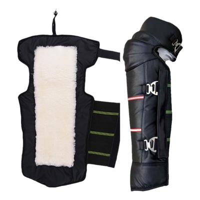 真皮羊毛加绒电动摩托车护膝护腿