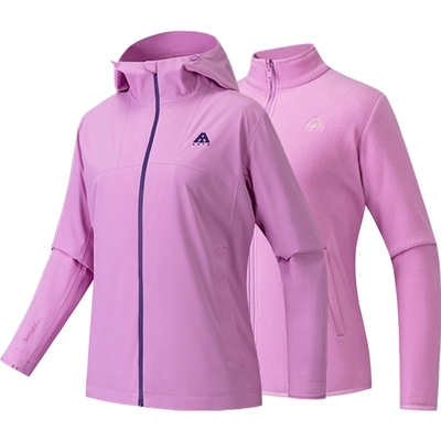 安踏水壳三合一冲锋衣女款外套