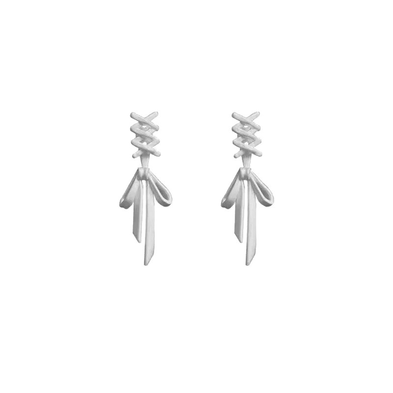 XXX丝带耳钉女气质高级感