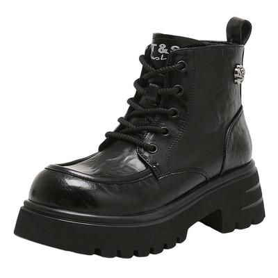 星期六厚底马丁靴女款2025秋季新款百搭英伦风软底短靴增高女鞋子