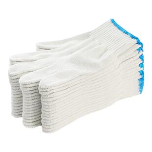 棉线劳保手套工作白纱耐磨加厚防护汽修动男女地春夏透气干活尼龙