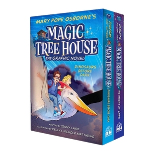 英文原版 Magic Tree House Graphic Novels 2C Box Set 神奇树屋 全彩漫画小说2册合售 英文版 冒险故事桥梁章节书 进口英语书籍