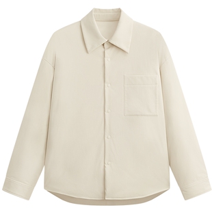 MODE COMMUTER | MC凹凸坑条混纺肌理感翻领短款保暖设计感羽绒服