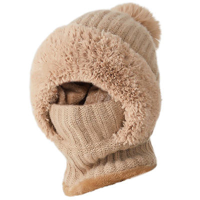 加绒加厚，围脖一体，遮脸防风