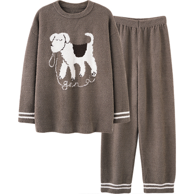 思莉太太半边绒情侣睡衣家居服