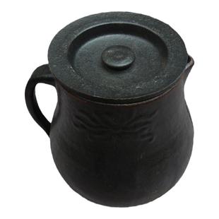 老式中医药罐熬中药罐煎药黑砂锅围炉煮茶器家用耐高温烧煨汤瓦罐