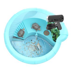 哥斯拉养小乌龟专用缸家用乌龟缸大型乌龟缸带晒台乌龟饲养箱爬台