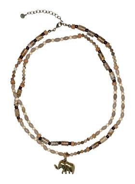 waki肯尼亚日记项链串珠锁骨链