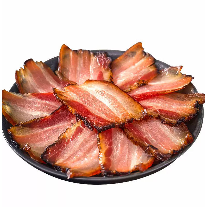 [貴州特產(chǎn)]饗味柴火煙熏臘肉500g農(nóng)家自制五花熏肉后腿咸肉