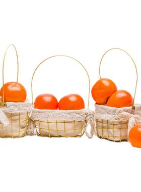 创意花篮铁艺半手工摆件欧式客厅