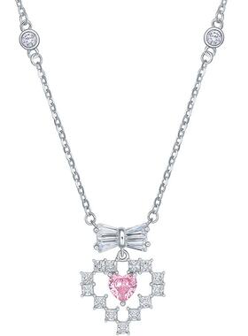 周六福S925银项链心动铃爱心链坠潮流质感送女友节日礼物