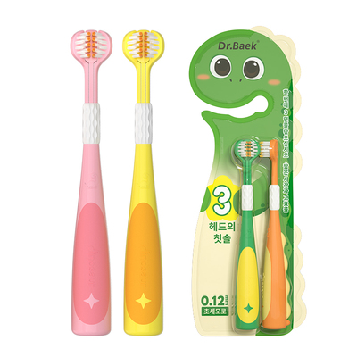 双面两用儿童三面软毛牙刷3-12岁
