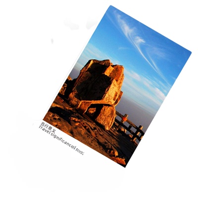 沉墨触感哑膜定制烫金风明信片