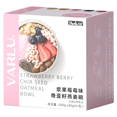 瓦露奇亚籽燕麦谷物餐含原创碗勺