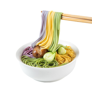 方砖厂69号蔬菜面半干锁鲜面三色果蔬面紫薯菠菜南瓜面条150g*10