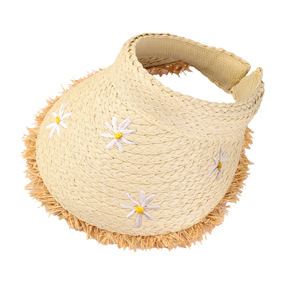 15MINS帽子女2025新款夏季户外遮阳防晒草帽大帽檐遮脸空顶太阳帽