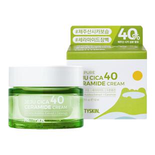 Prettyskin济州岛神经酰胺积雪草面霜保湿舒缓修护 26年10月临期