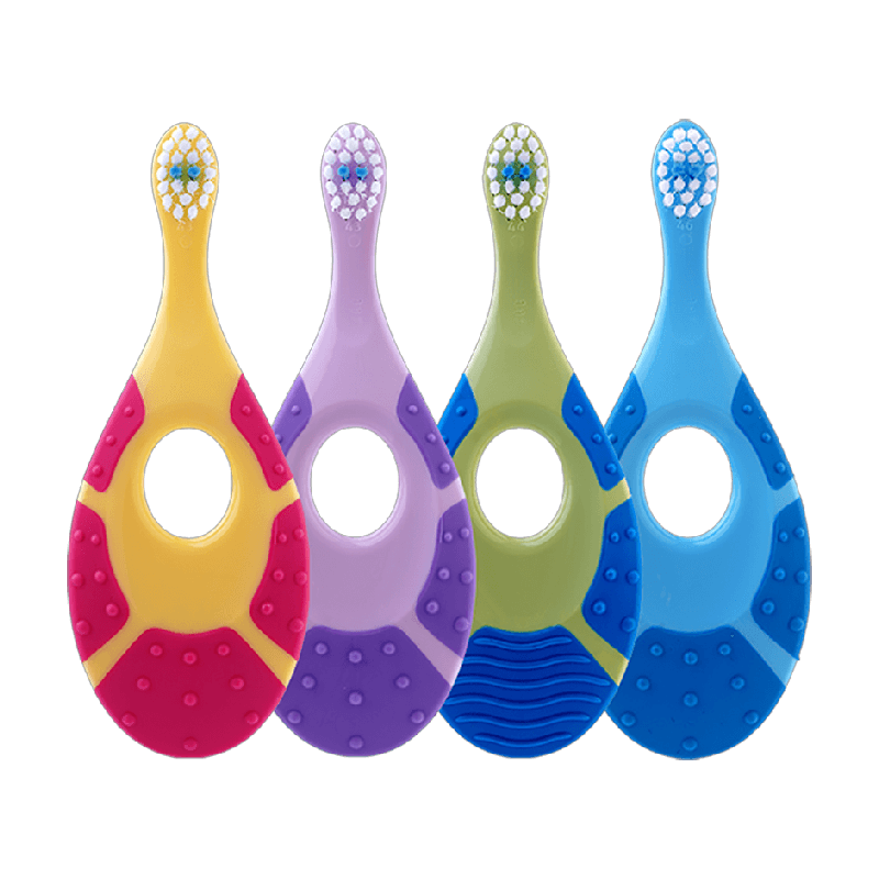 挪威jordan进口婴幼儿童宝宝护齿乳牙刷磨牙棒二合一软毛0-2岁2支