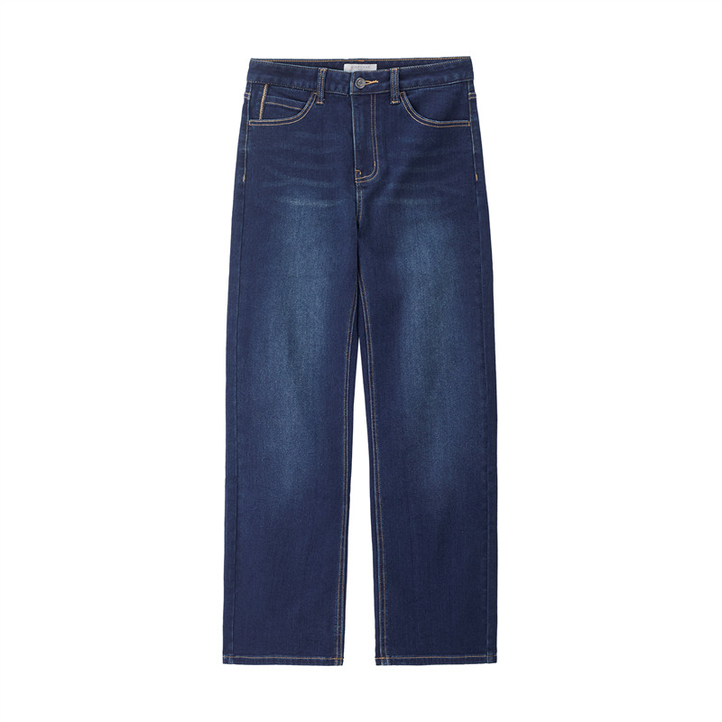 佐丹奴猫须牛仔裤女装新款洗水抓毛绒底紧身直筒牛仔女裤13415661