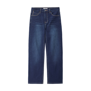 佐丹奴猫须牛仔裤女装秋冬新款抓毛绒底紧身直筒牛仔女裤13415661