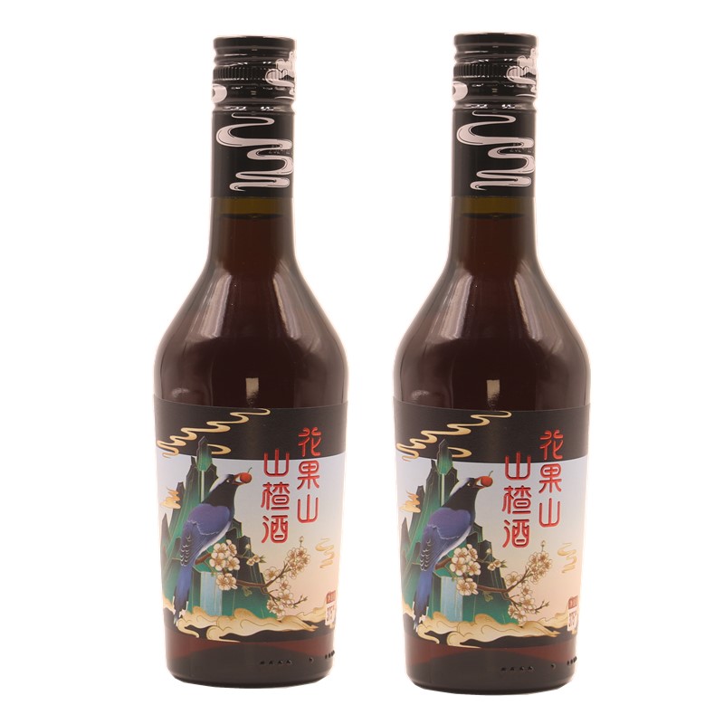 花果山山楂酒375ML*2瓶新品低度酸甜小瓶果酒青春版8度连云港特产