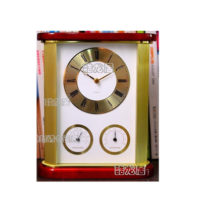 金属实木温度计书房卧室客厅座钟
