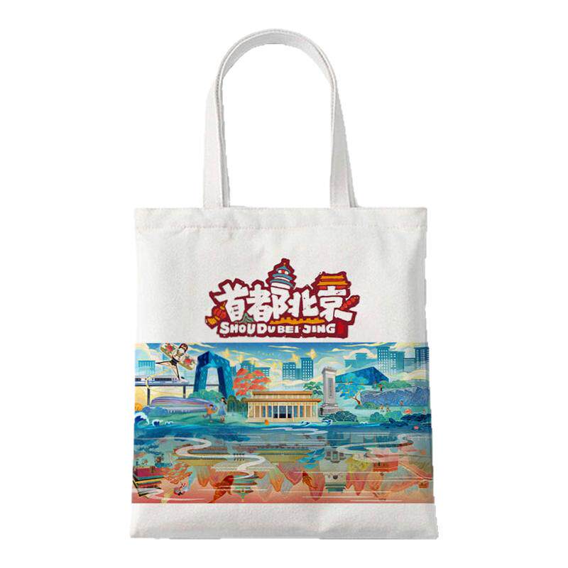 北京文创帆布袋旅游纪念品故宫绒布包手提购物袋citywalk定制城市