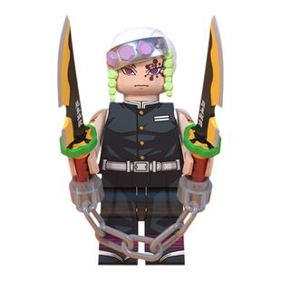 中国积木鬼灭之刃人仔第三方行冥栗花落香奈乎呼吸法拼插儿童玩具