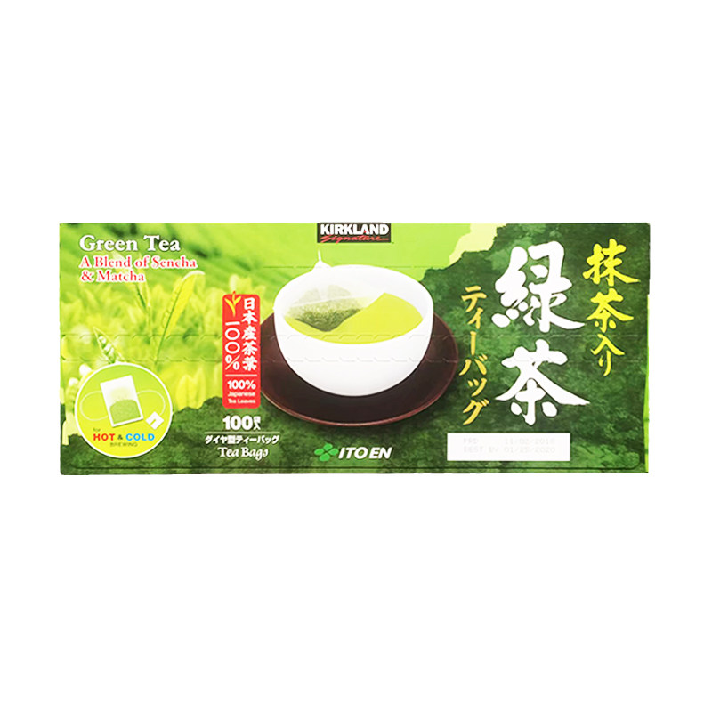 美国柯克兰日本抹茶绿茶包泡茶