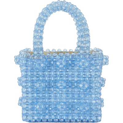 【折扣】SHRIMPS 女多巴胺串珠蓝色手提包