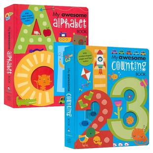 My Awesome Alphabet Counting Book 字母数数书儿童启蒙 26个字母单词 数字书 创意异型 纸板书 孩子英语启蒙 英文原版进口