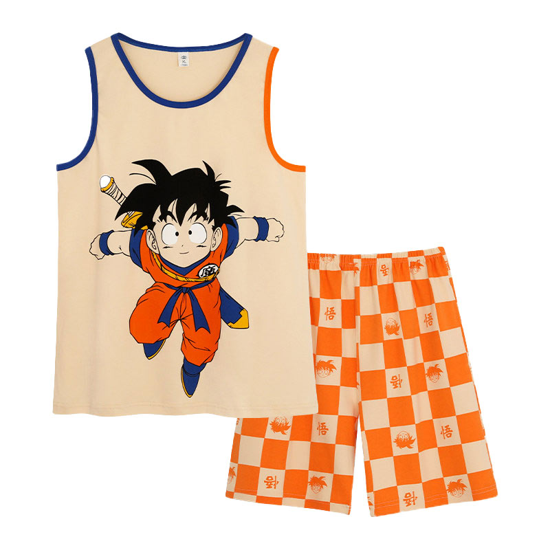 一家四口夏季纯棉背心薄款家居服
