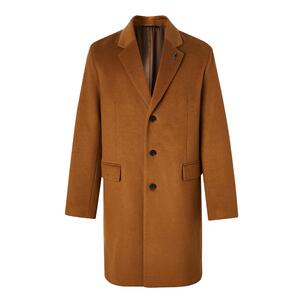 TeenieWeenie小熊男装秋季中长款毛呢大衣简约厚外套潮男士