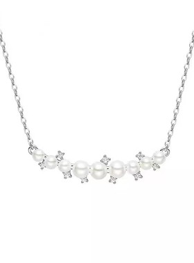 何方白月光锁骨链高级时尚珍珠