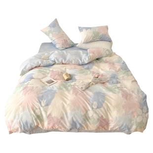 洁丽雅四件套纯棉全棉2025新款被套床单床品床笠款宿舍床上三件套