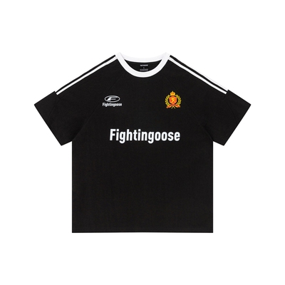 美式复古三条杠短袖T恤男夏季