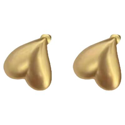 小众设计复古磨砂哑光银色耳钉女