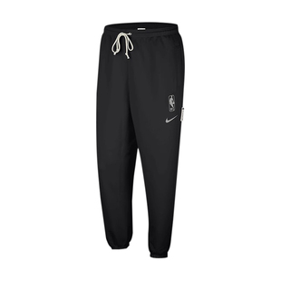 nike耐克男子24冬季新款湖人队针织篮球长裤黑色卫裤FQ3465-010